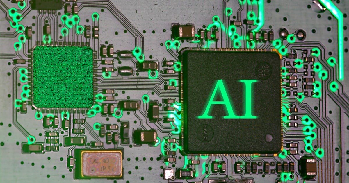 AI processor chip on a circuit board representing artificial intelligence features to disable
